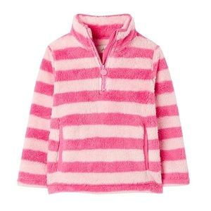 NWT Joules | Pink Stripe Merridie Fleece Quarter-Zip Pullover